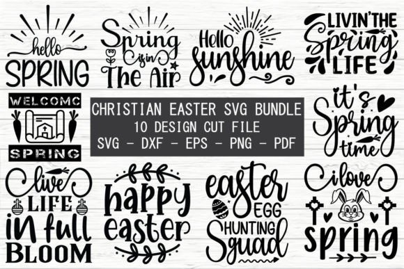 Christian Easter Svg Bundle: Graphics & T-Shirt Designs