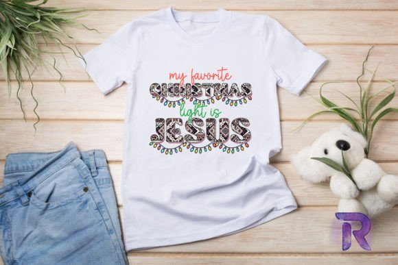 Christmas Light Jesus PNG: Graphics & T-Shirt Designs