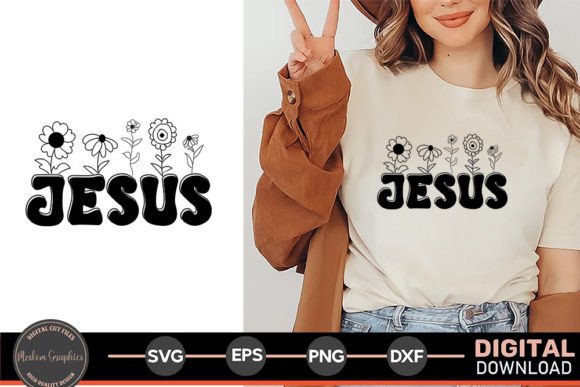 Jesus Christian Quotes Retro SVG Graphics & T-Shirt Designs