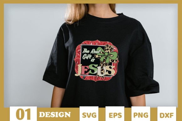 The Real Gift is Jesus Cross Plaid SVG Review